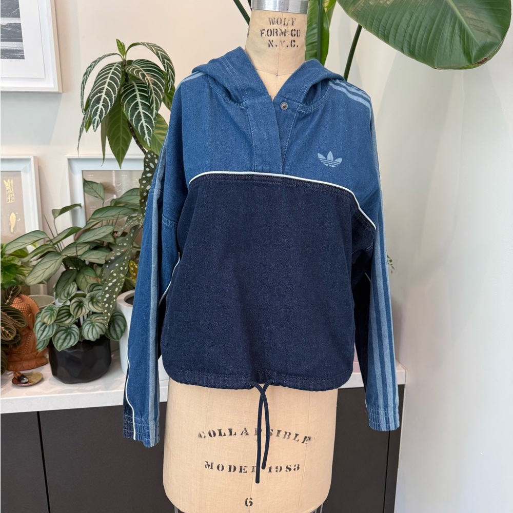 Adidas Two-Tone Blue Hoodie